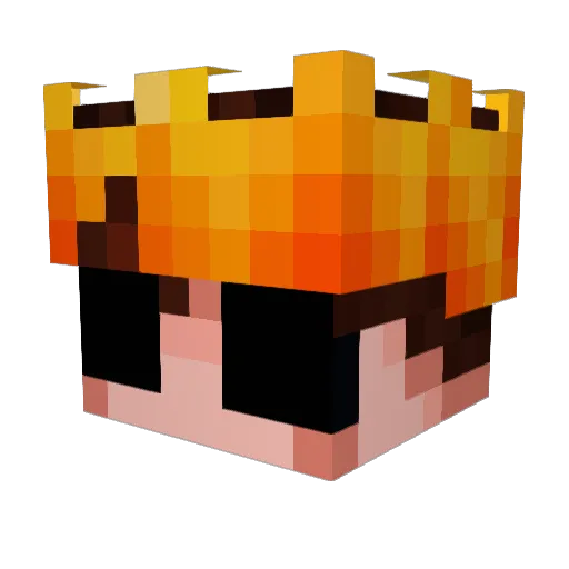 Q3trab Minecraft avatar head, 3D render
