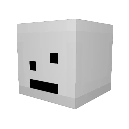 Q3xt Minecraft avatar head, 3D render