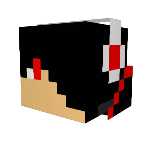 Q6R_A Minecraft avatar head, 3D render