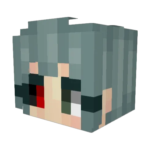 Q7F Minecraft avatar head, 3D render