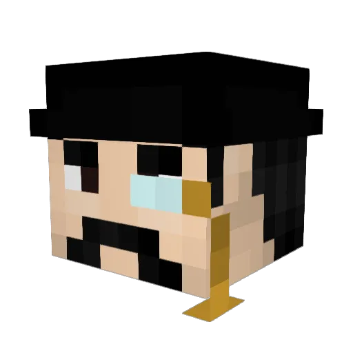 Q8Devil Minecraft avatar head, 3D render