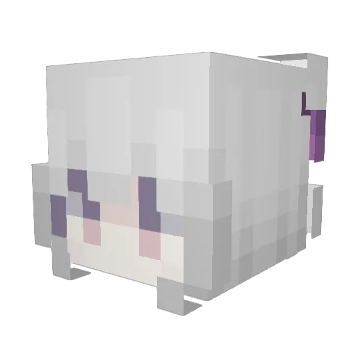 Q954 Minecraft avatar head, 3D render