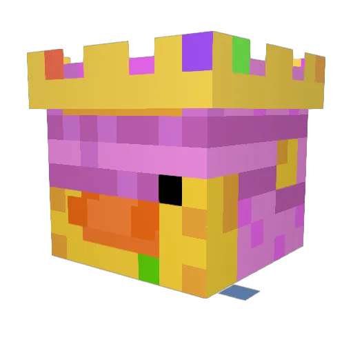 QAC55 Minecraft avatar head, 3D render