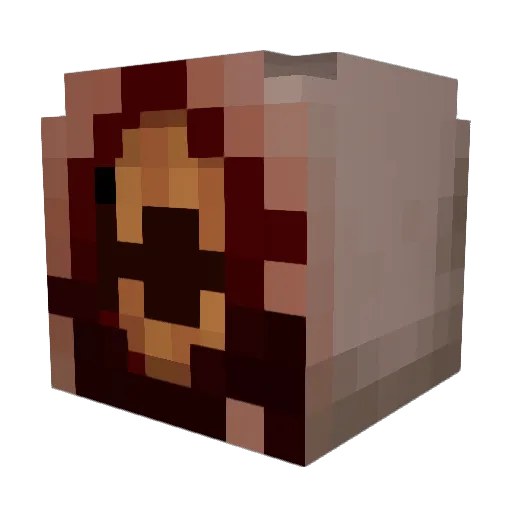 QADD Minecraft avatar head, 3D render