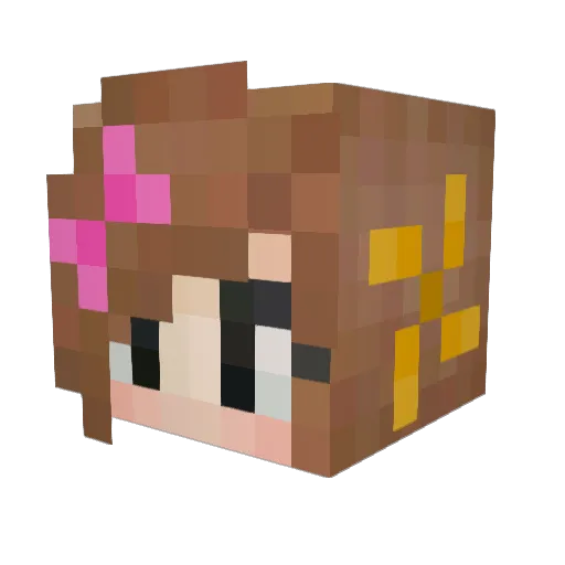 QAQ797 Minecraft avatar head, 3D render