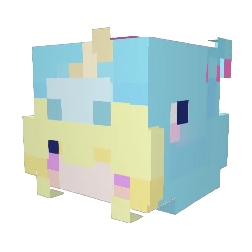 QAQCassie Minecraft avatar head, 3D render