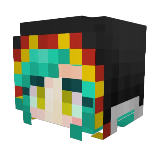 QAQJack Minecraft avatar head, 3D render