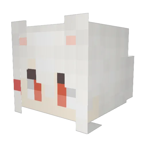 QAQwind Minecraft avatar head, 3D render