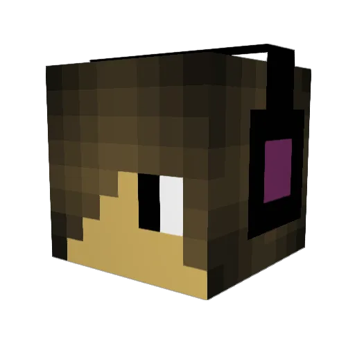 QB10 Minecraft avatar head, 3D render