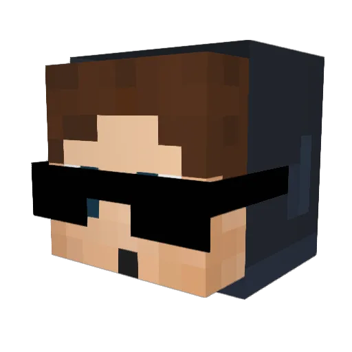 QB411 Minecraft avatar head, 3D render