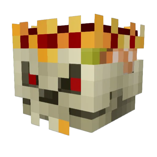 QBKing Minecraft avatar head, 3D render