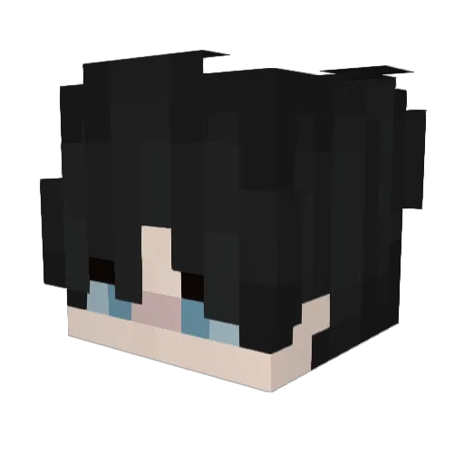 QBNDD Minecraft avatar head, 3D render