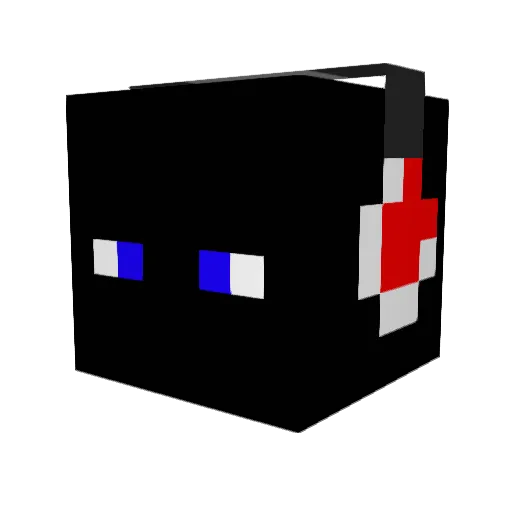 QB_Hug940 Minecraft avatar head, 3D render