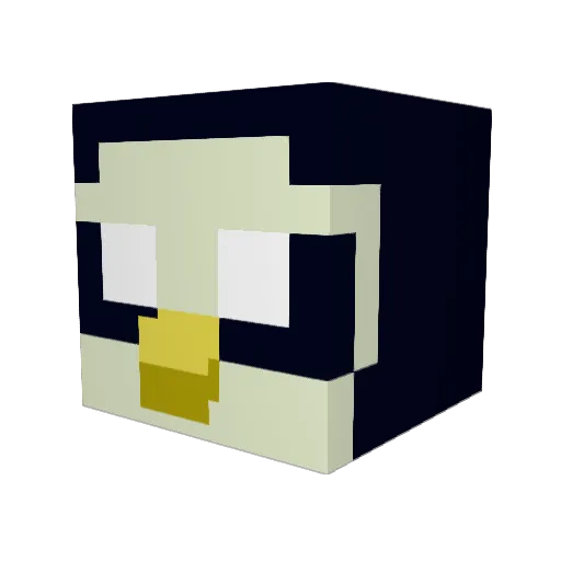 QBturtle Minecraft avatar head, 3D render