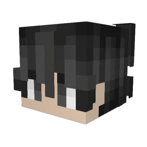 QCB Minecraft avatar head, 3D render