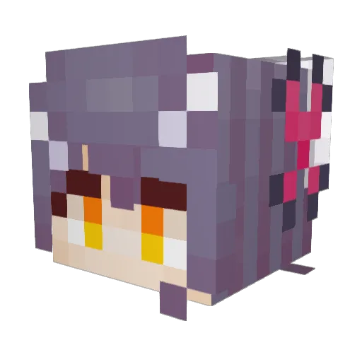 QCJFqaq Minecraft avatar head, 3D render
