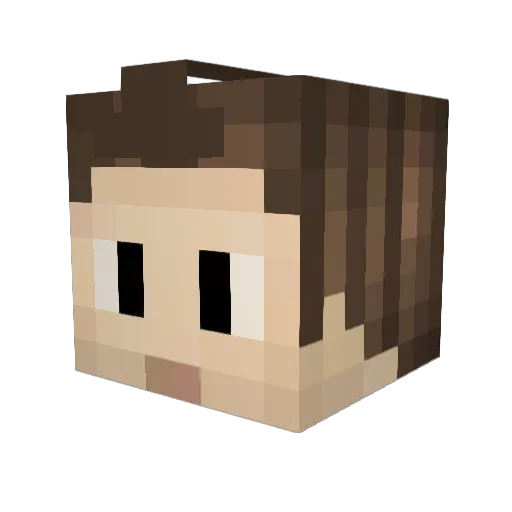 QClectic Minecraft avatar head, 3D render