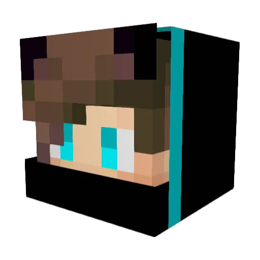 QDH_GAMER3000 Minecraft avatar head, 3D render