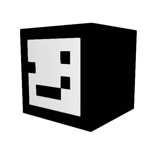 QEWQWQ Minecraft avatar head, 3D render