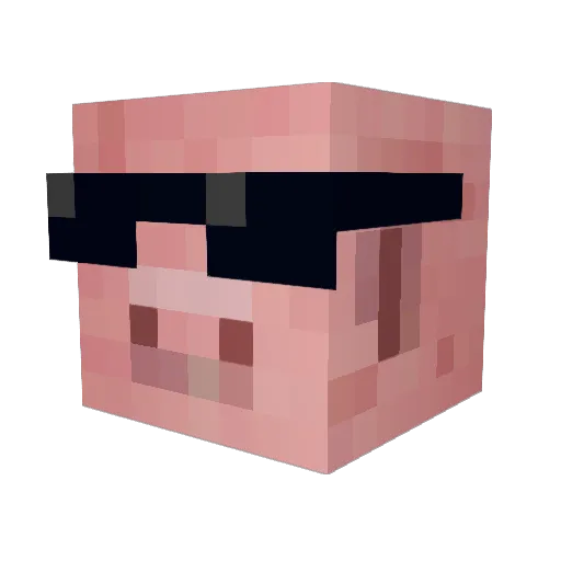 QE_Voxic Minecraft avatar head, 3D render