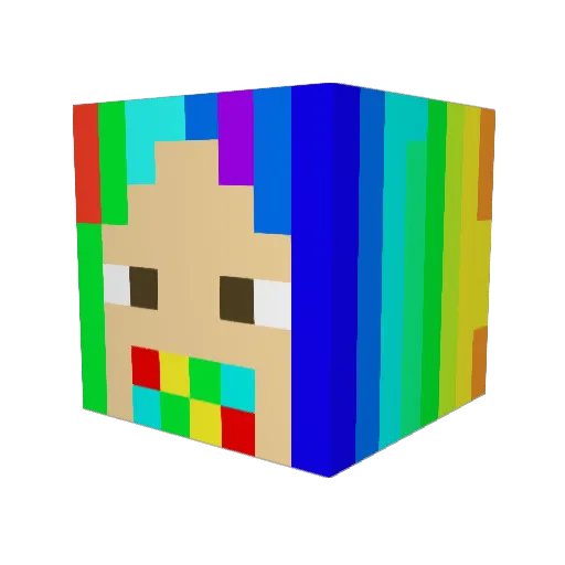 QErBoesse Minecraft avatar head, 3D render