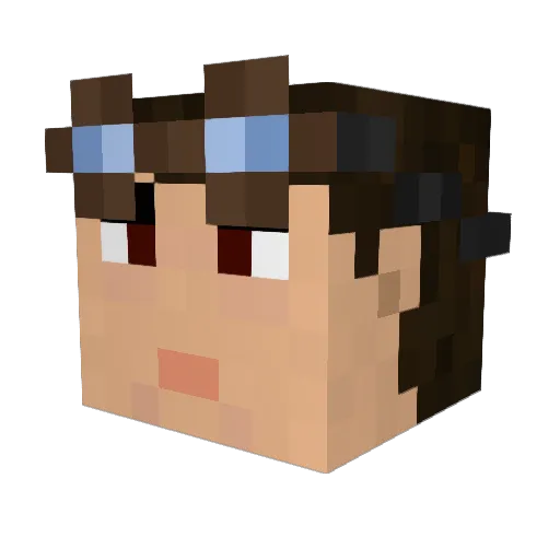 QFREAK Minecraft avatar head, 3D render