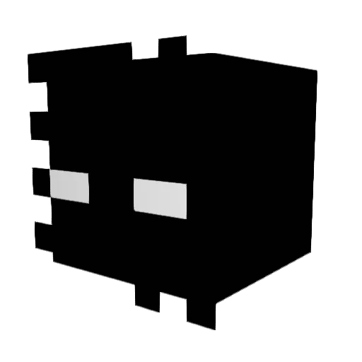 QI519 Minecraft avatar head, 3D render