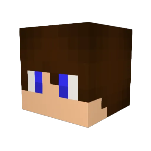 QIAN_XIA1145 Minecraft avatar head, 3D render