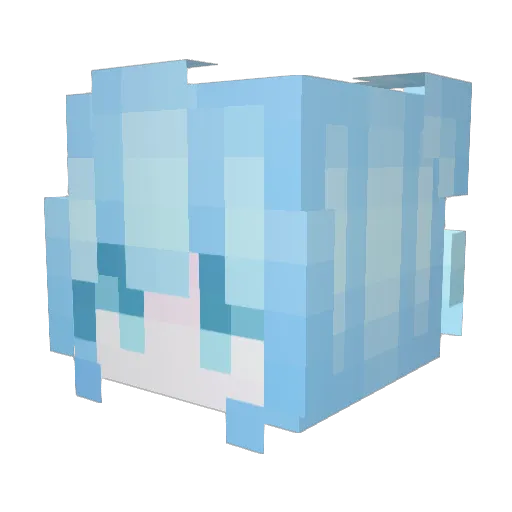 QIAO_YI Minecraft avatar head, 3D render