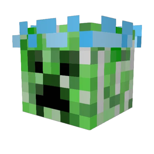 QIIWEE Minecraft avatar head, 3D render