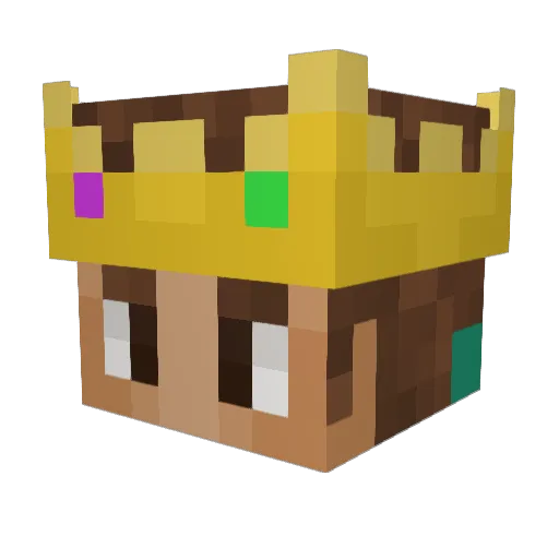 QIKOZ Minecraft avatar head, 3D render