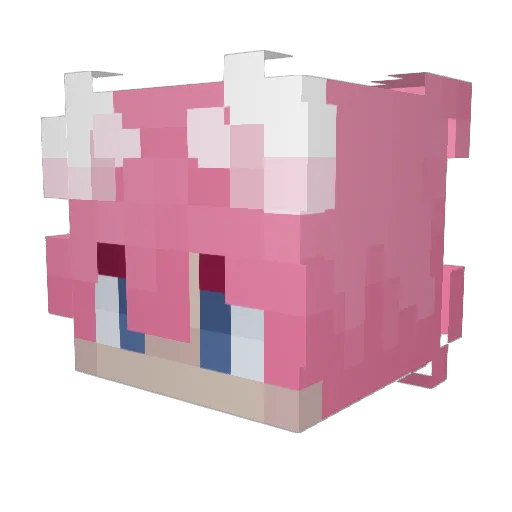 QIQI_228 Minecraft avatar head, 3D render