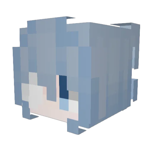 QIUYUEYY Minecraft avatar head, 3D render
