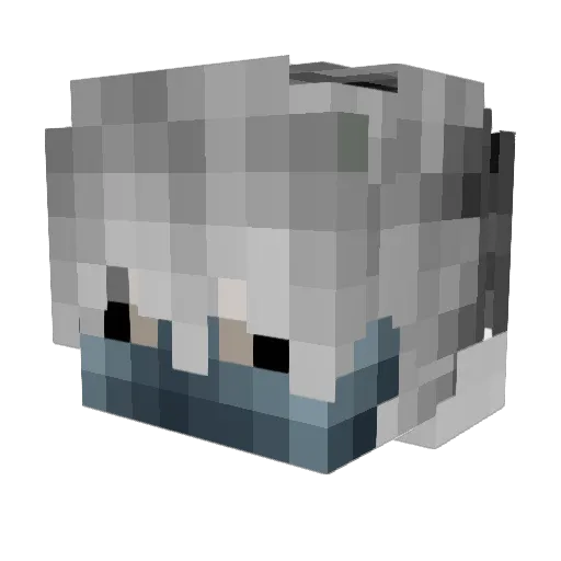 QIuqz Minecraft avatar head, 3D render