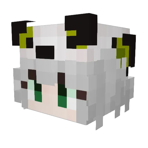 QJBoy_Idiot Minecraft avatar head, 3D render