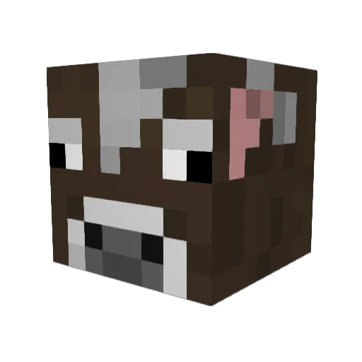 QJEO Minecraft avatar head, 3D render