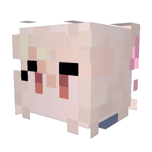 QJSA123 Minecraft avatar head, 3D render