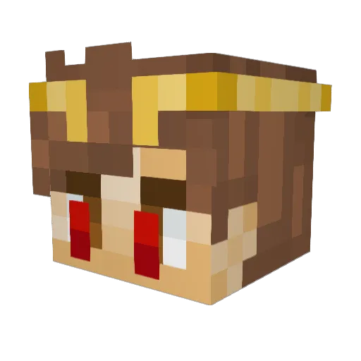 QJtheDragonKing Minecraft avatar head, 3D render