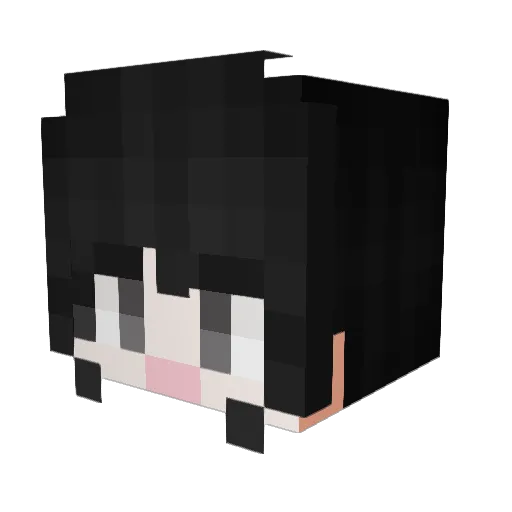 QKQ_H Minecraft avatar head, 3D render