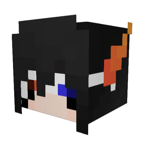 QKT Minecraft avatar head, 3D render