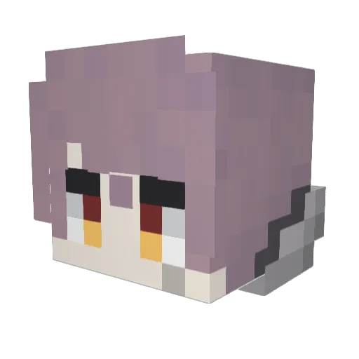 QLNNNNN13 Minecraft avatar head, 3D render