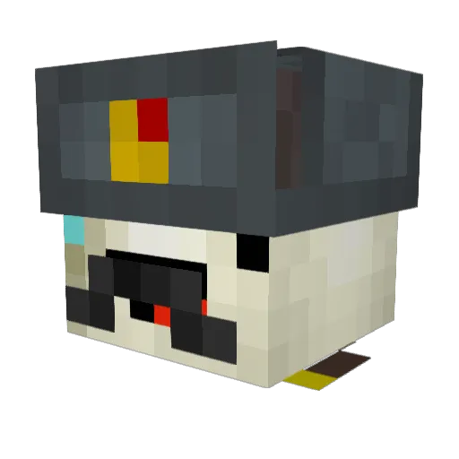QLuuc Minecraft avatar head, 3D render