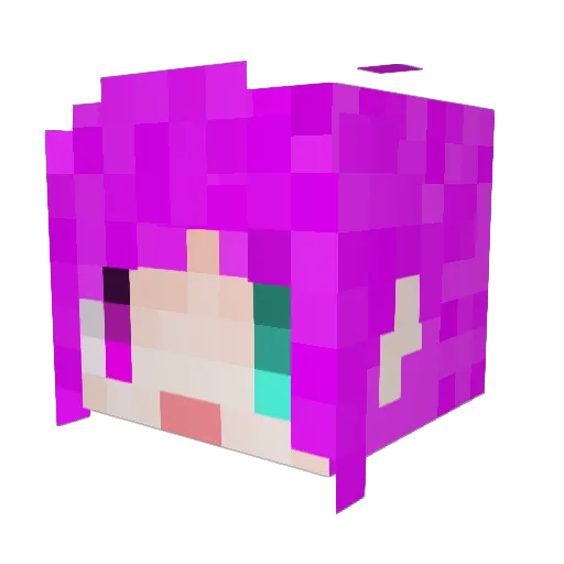 QMeimei Minecraft avatar head, 3D render