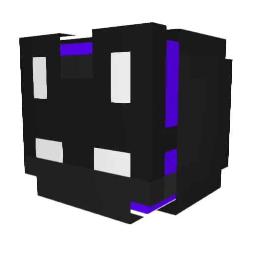 QNEEKK Minecraft avatar head, 3D render