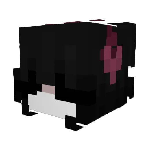 QNatsuki Minecraft avatar head, 3D render