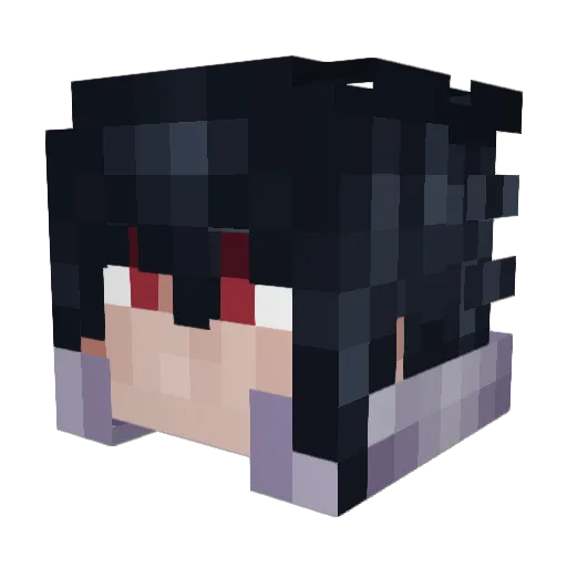 QNutty Minecraft avatar head, 3D render