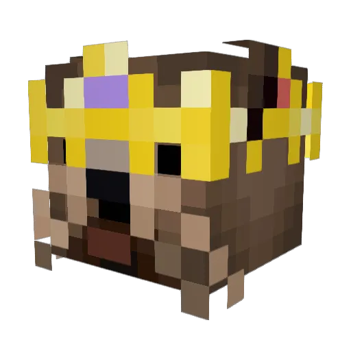QOBH_ Minecraft avatar head, 3D render