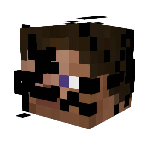 QQHXK_No1 Minecraft avatar head, 3D render
