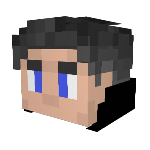 QQKr Minecraft avatar head, 3D render