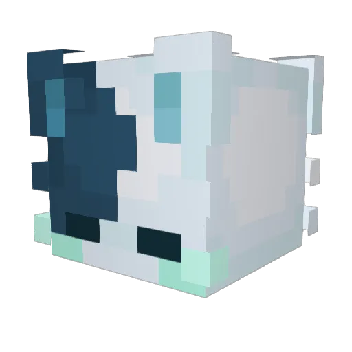 QQQQC Minecraft avatar head, 3D render